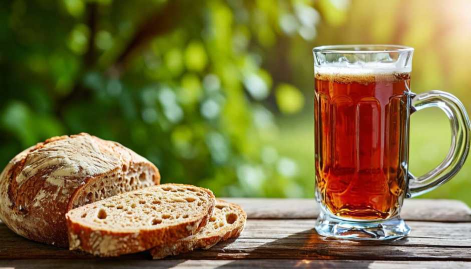 Квас из чёрного хлеба с сухими дрожжами