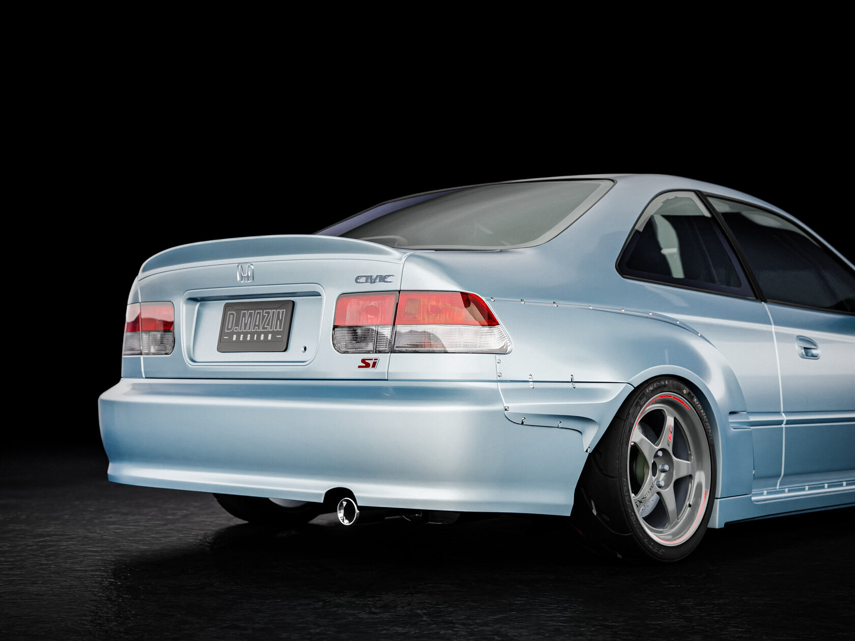 FENDERIST SPEC S Fender Flares set Honda Civic COUPE 9600