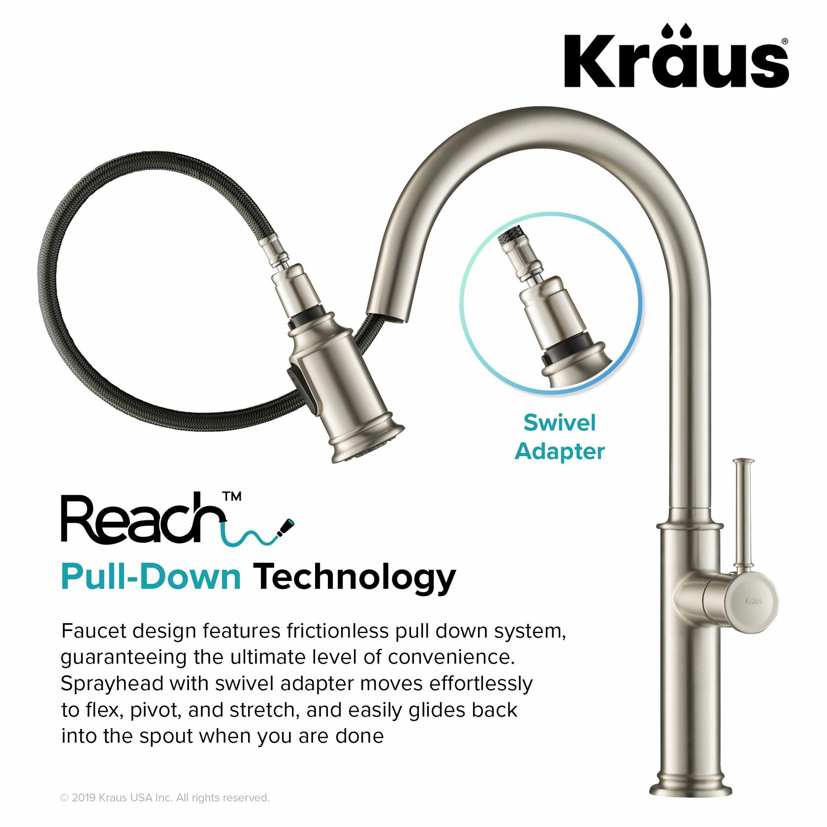 Кухонний змішувач Kraus KPF-1680SFS - изображение 10