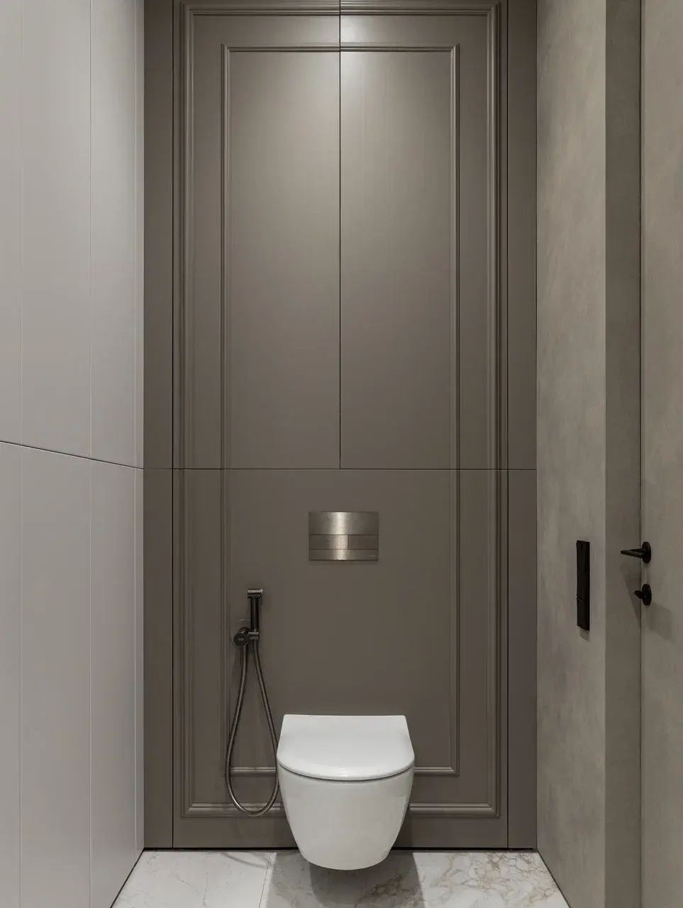 терракотовая стена в спальне