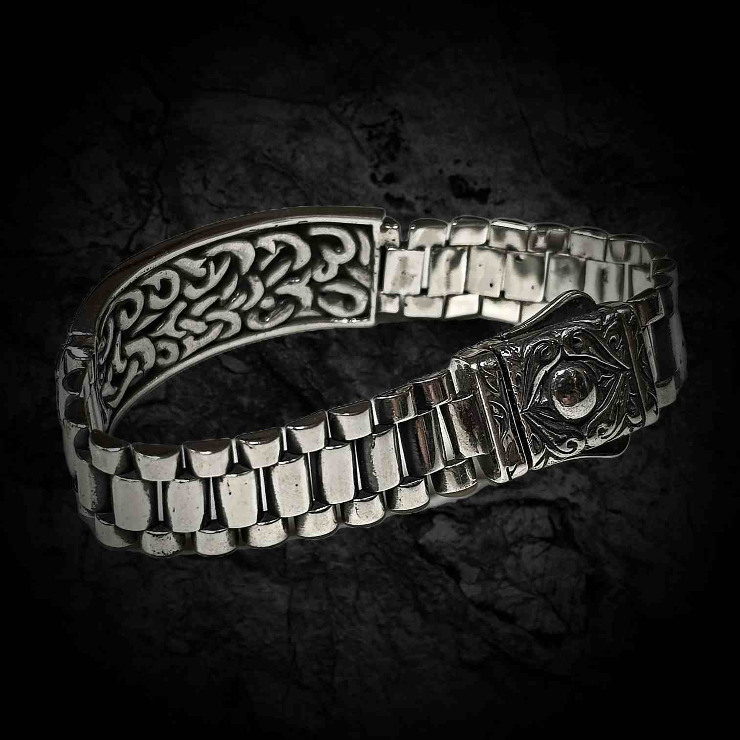 Серебряный браслет, мужской серебряный браслет, брутальный браслет.