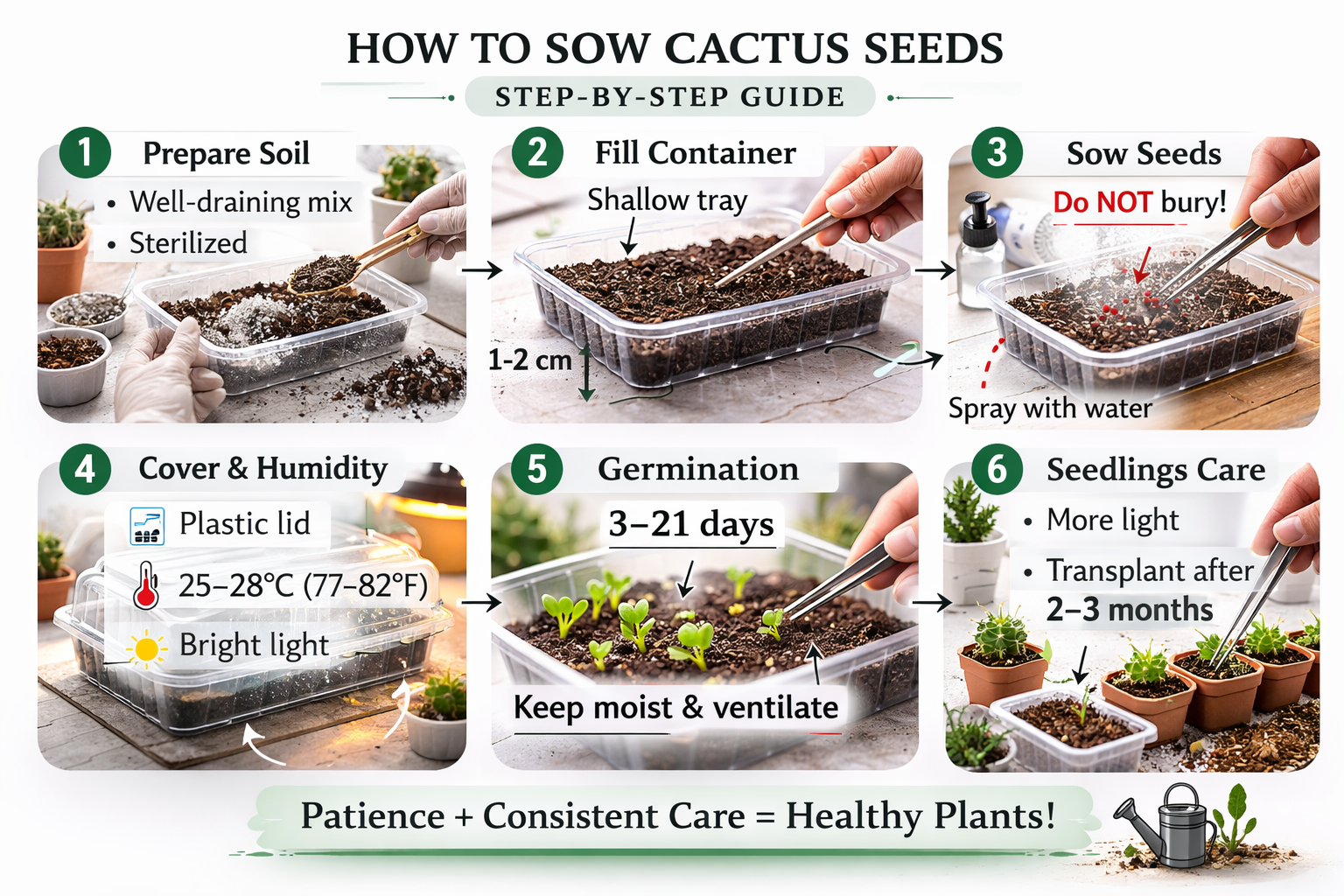 How to Grow Cactus and Succulent Seeds for Beginners | Step-by-Step Guide