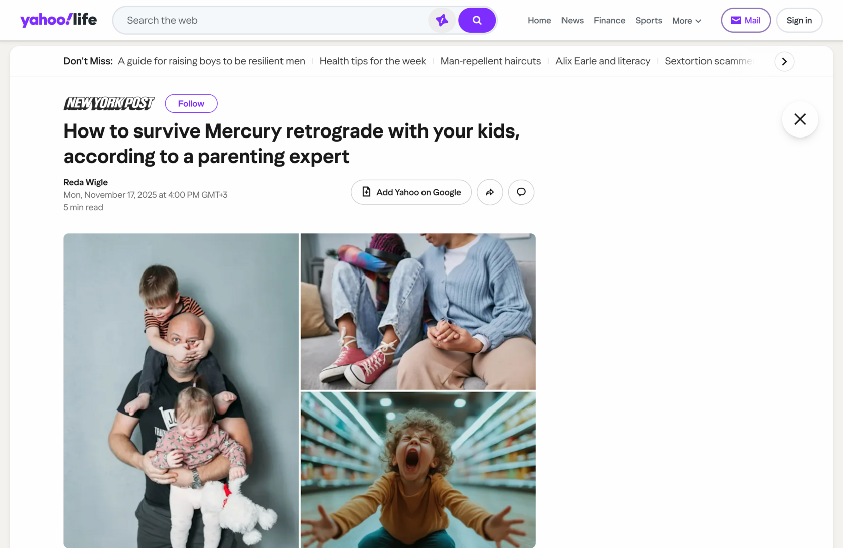 Yahoo news - Findmykids