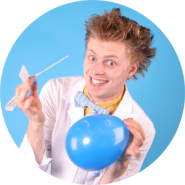 Профессор и шарик вертолет