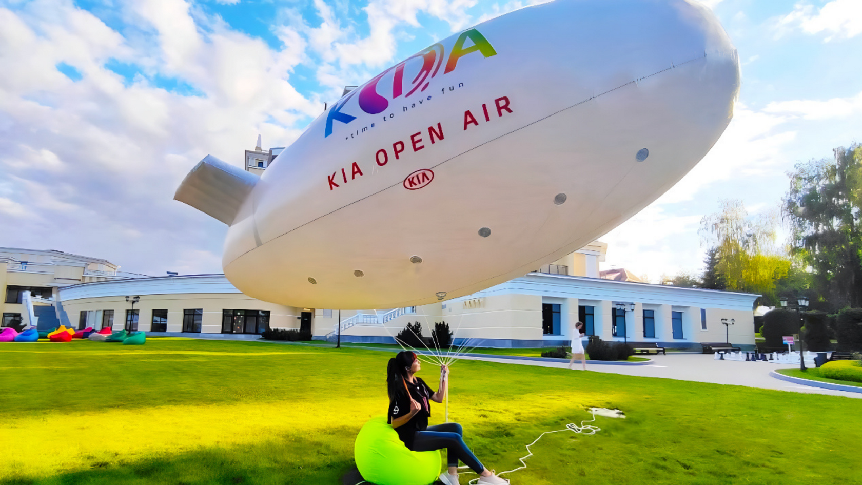 Branded advertising airship and event rental equipment in Dubai