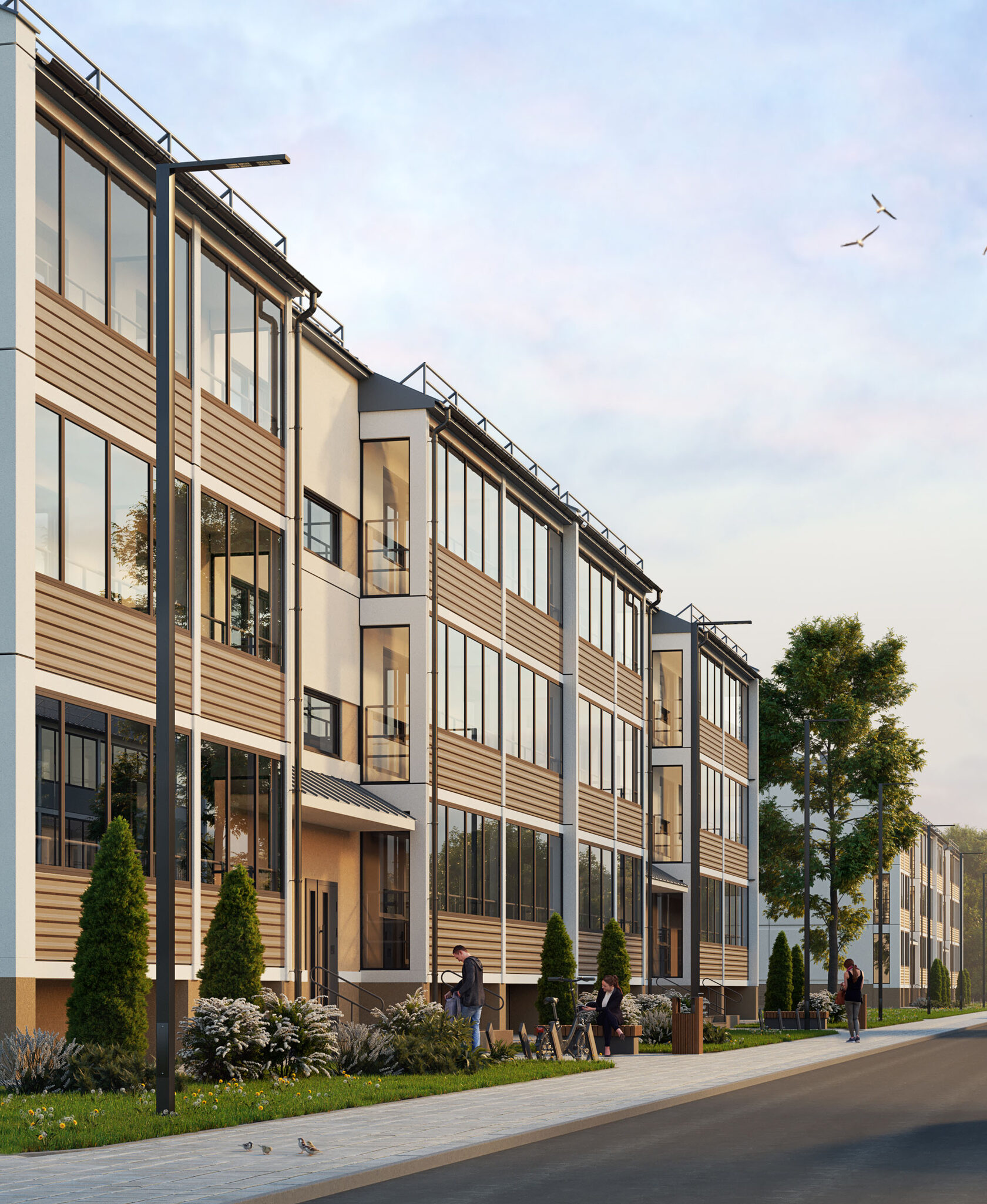 3д визуализация многоквартирного дома, 3д визуализация ЖК