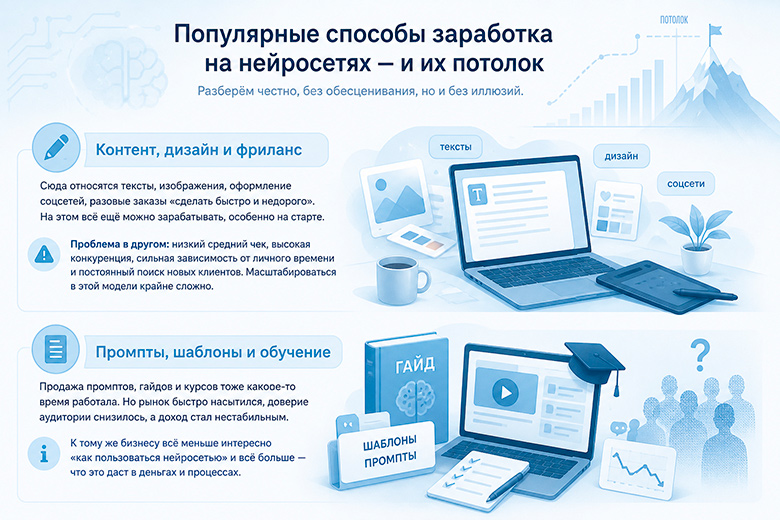Популярные способы заработка на нейросетях
