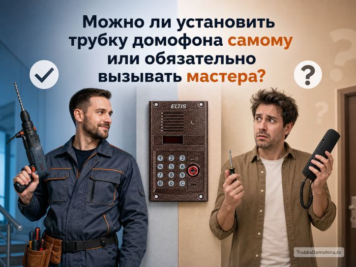 Можно ли установить трубку домофона самому или обязательно вызывать мастера