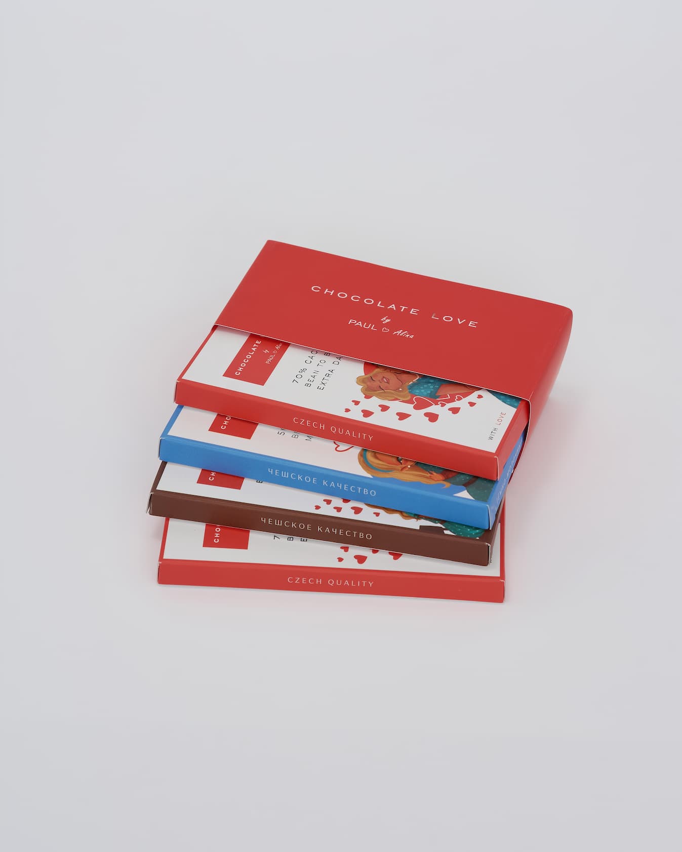 Упаковка 4 шоколадных плиток