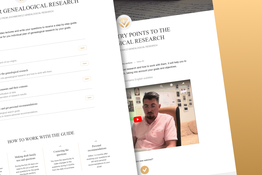 Screenshots of your personal account with video lectures 