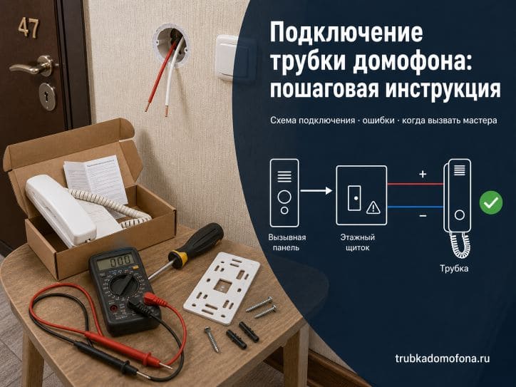 Подключение трубки домофона в квартире: пошаговая инструкция и когда лучше вызвать мастера
