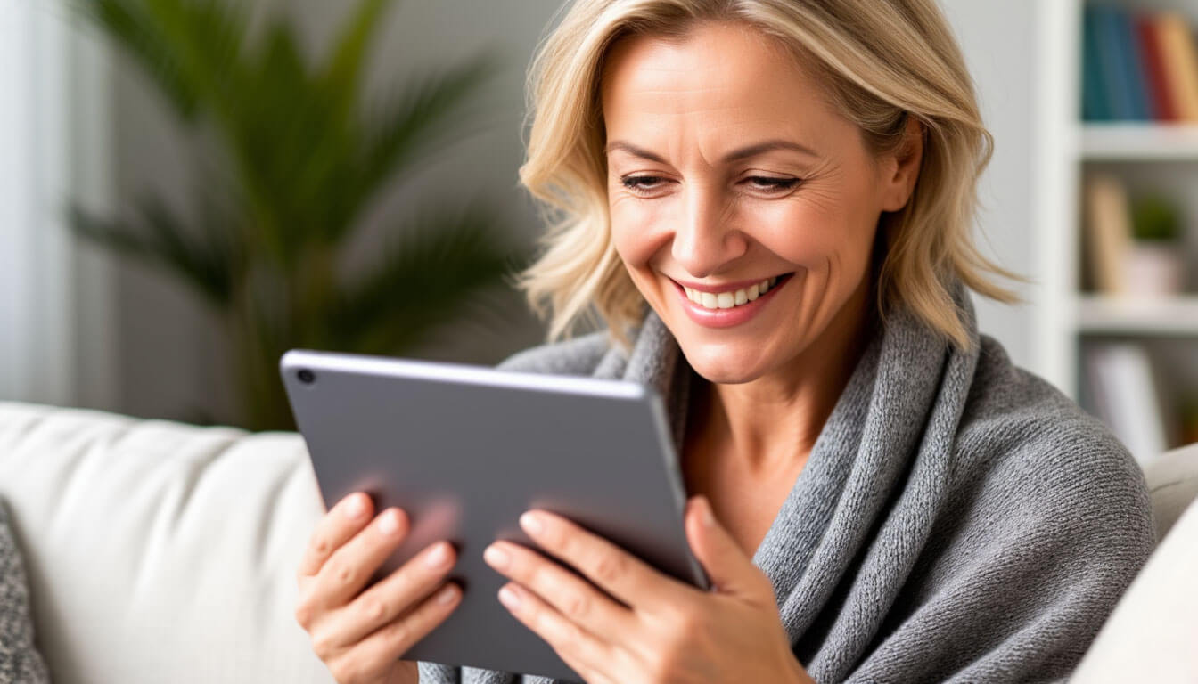 женщина с планшетом