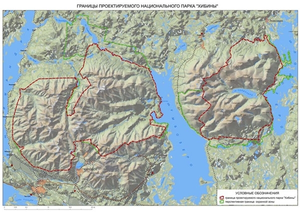 Карта горы карта хибины