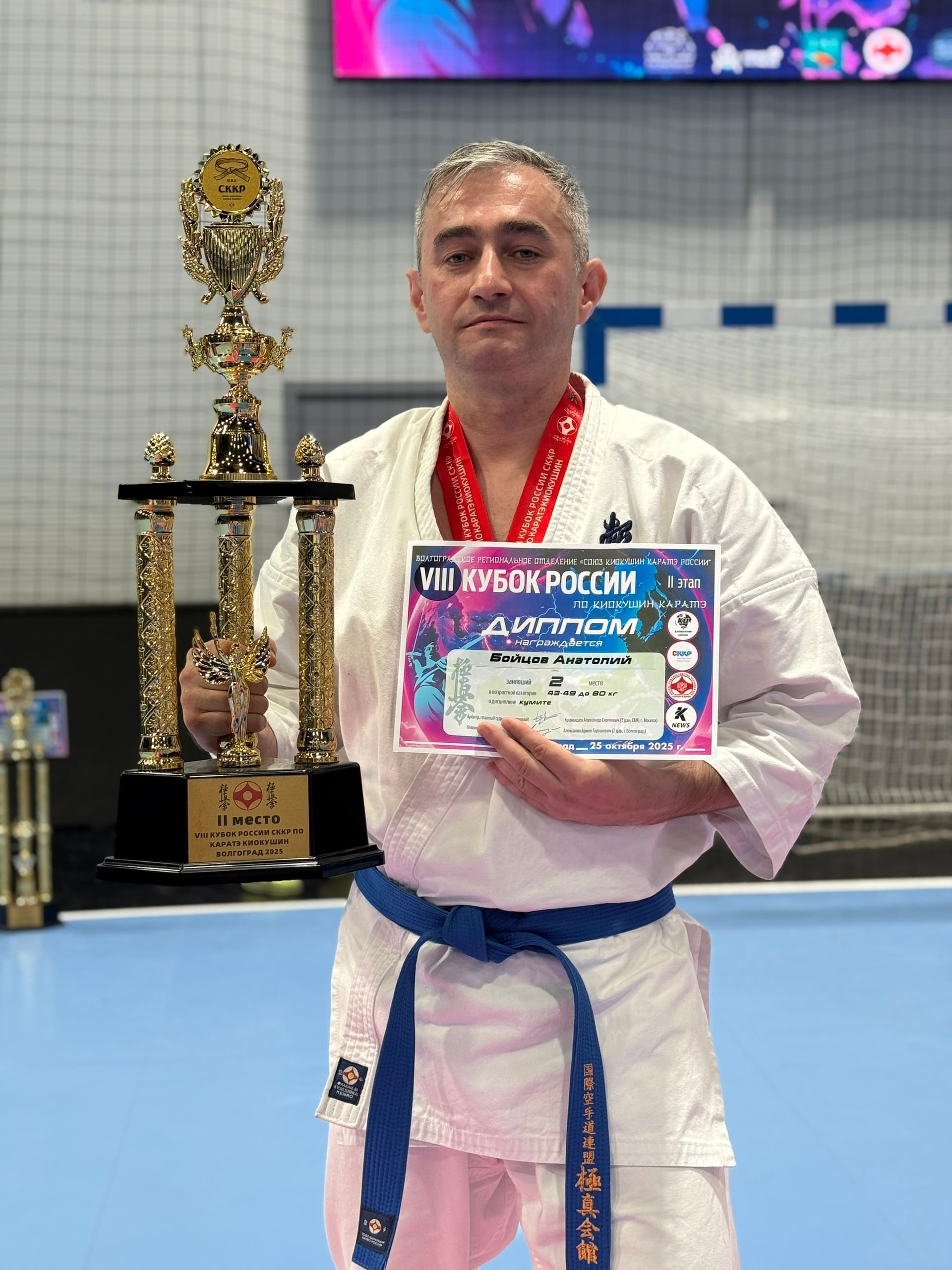 Синий пояс в каратэ киокушинкай