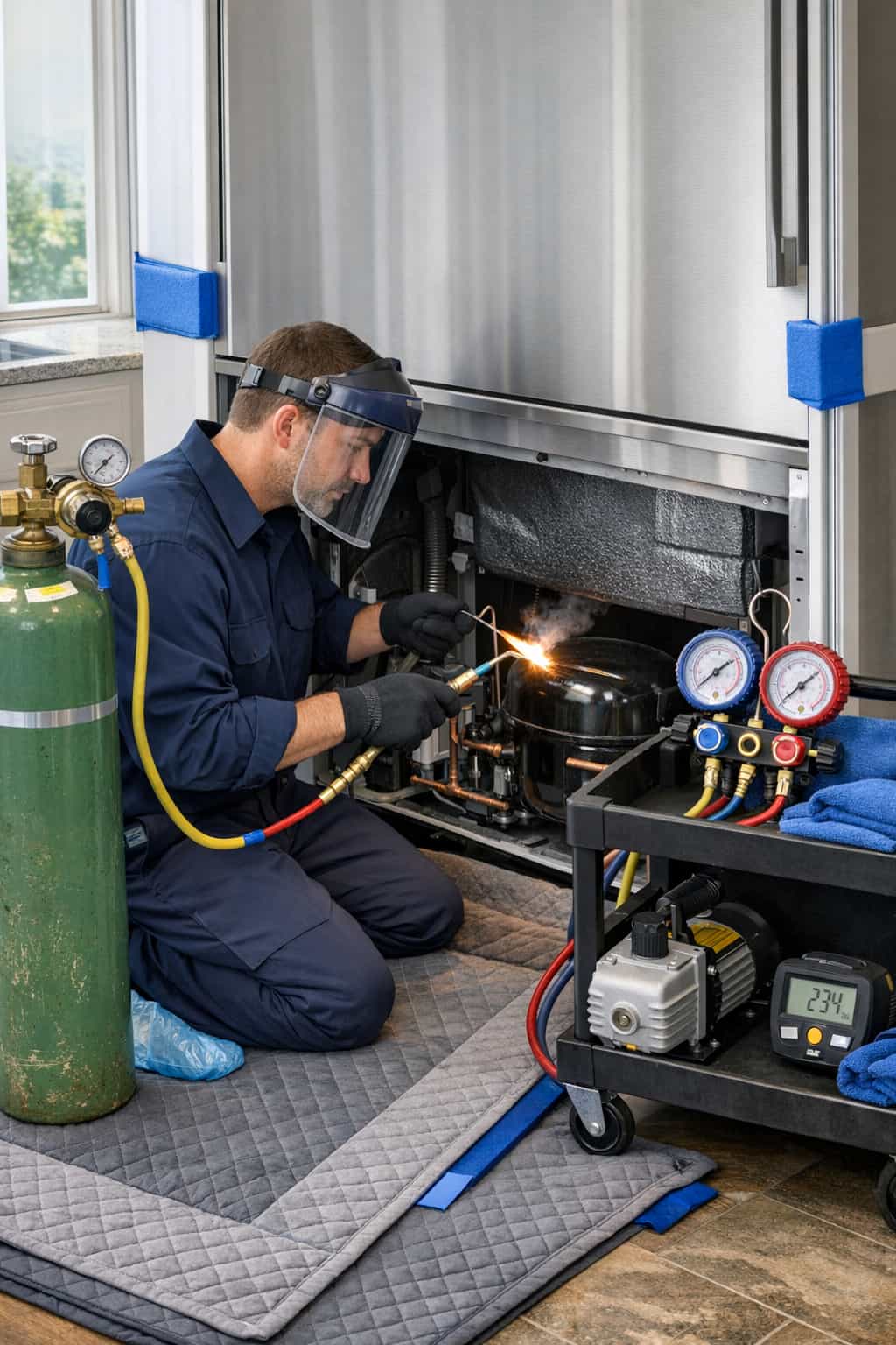 Sub-Zero compressor and refrigeration system specialist repair