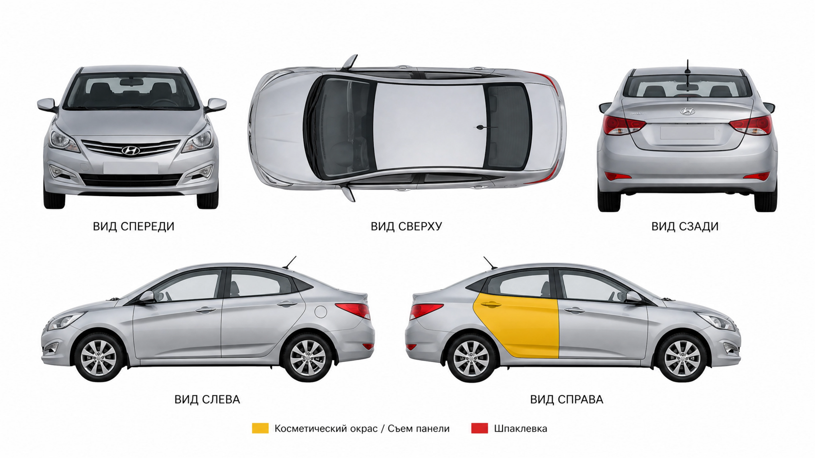 Карта ЛКП Hyundai Solaris