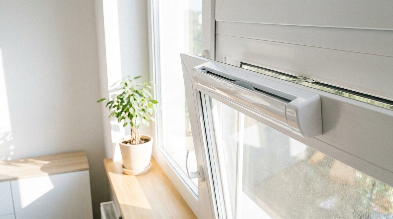 Приточный клапан на окне 