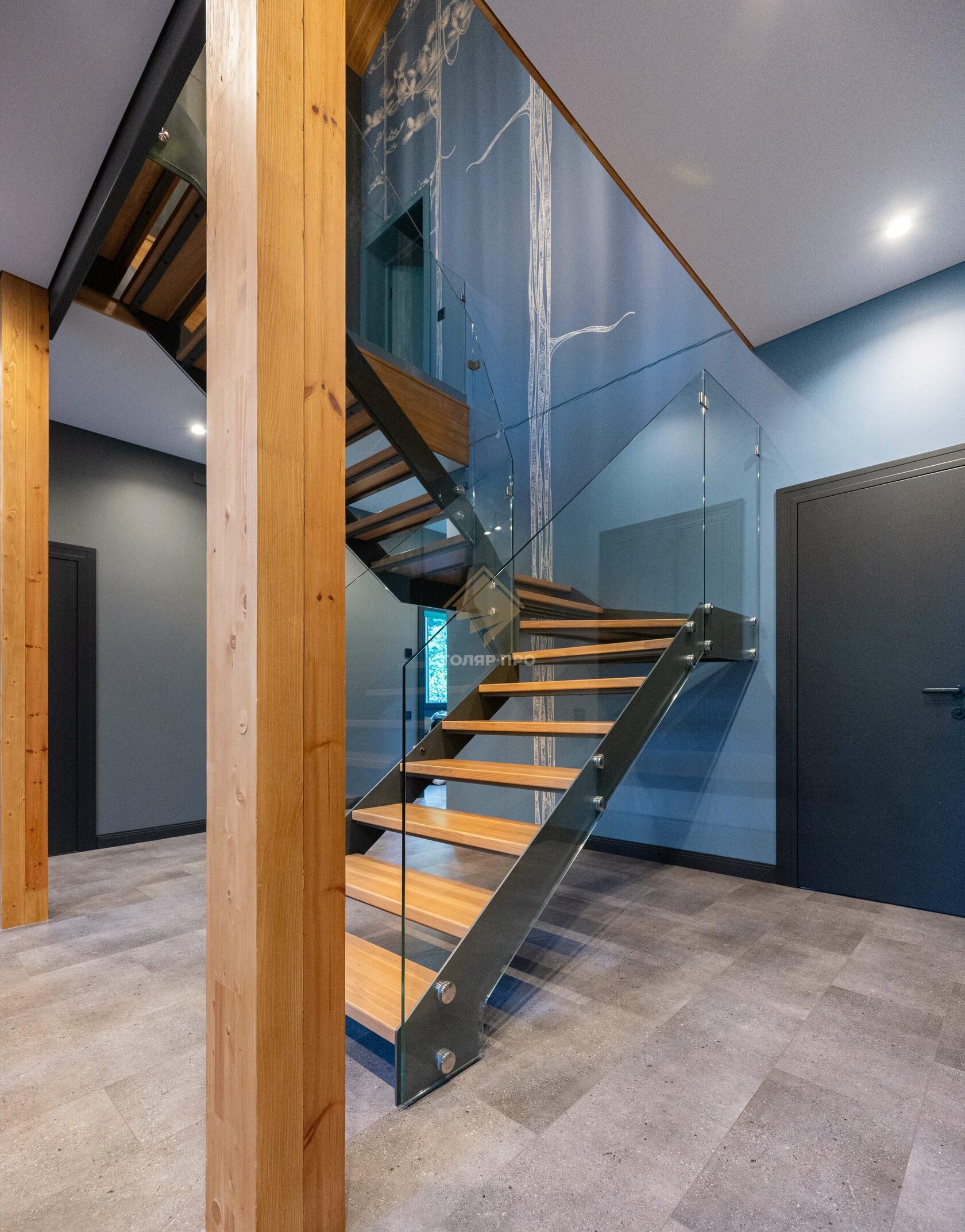 Отделка металлической лестницы деревом и облицовка лестниц из металла ...