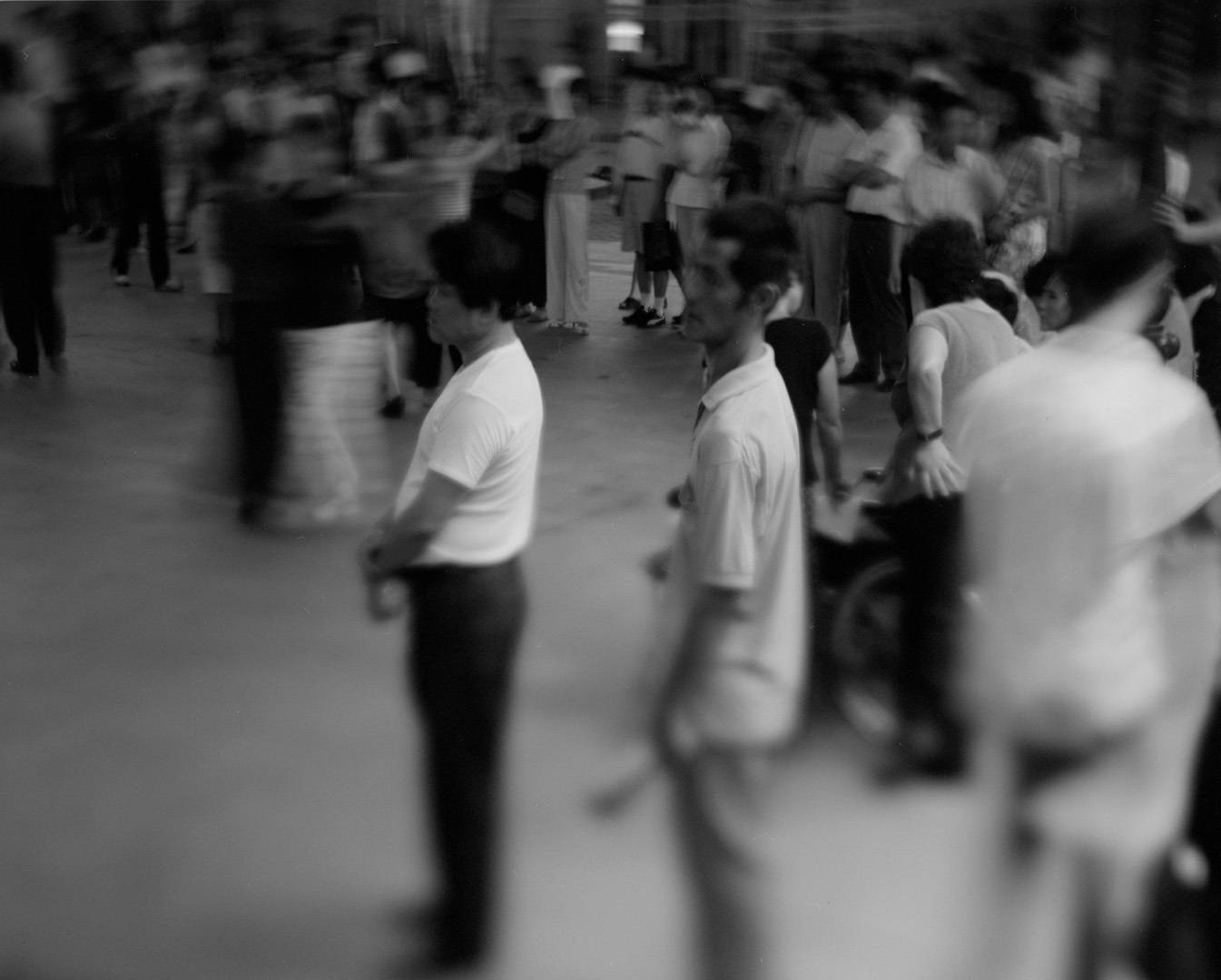 Chinese Folk Dance in the Main Square. Harbin. China. 4x5 Negative. 2009.