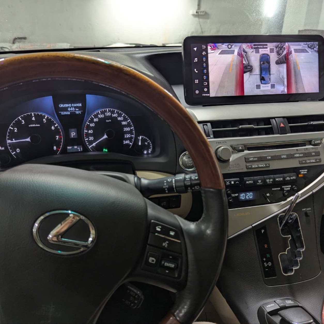 TEYES LUX ONE и камеры 360° после установки в Lexus RX 2015 AL10