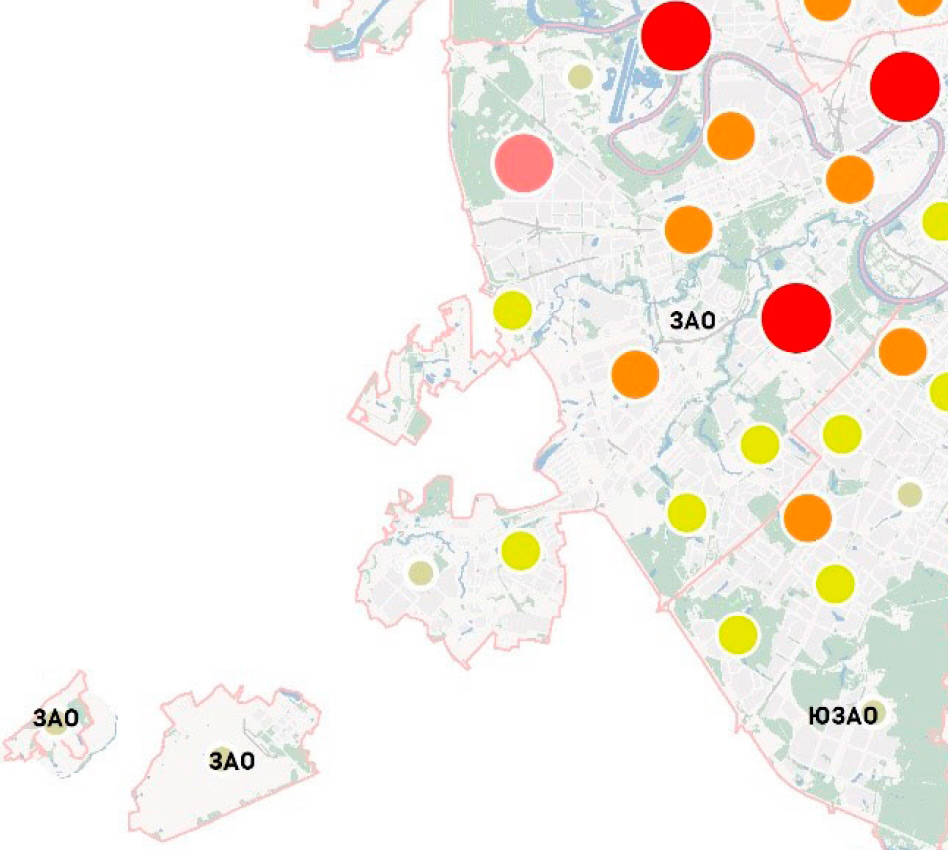 Карта шумового загрязнения москвы