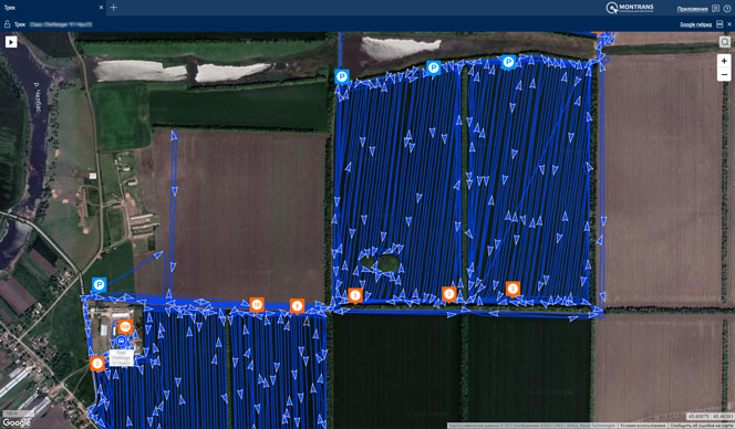 Glonass transportation monitoring