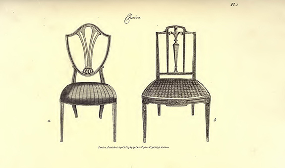 Иллюстрация стульев Джорджа Хепплуайта