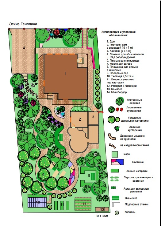 Генеральный план малого сада