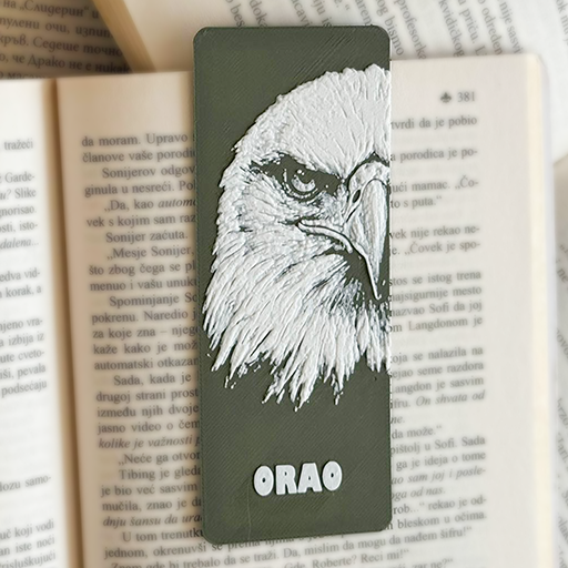 Bookmarker Orao – obeleživač za knjige sa motivom orla iz kolekcije Životinje Crne Gore