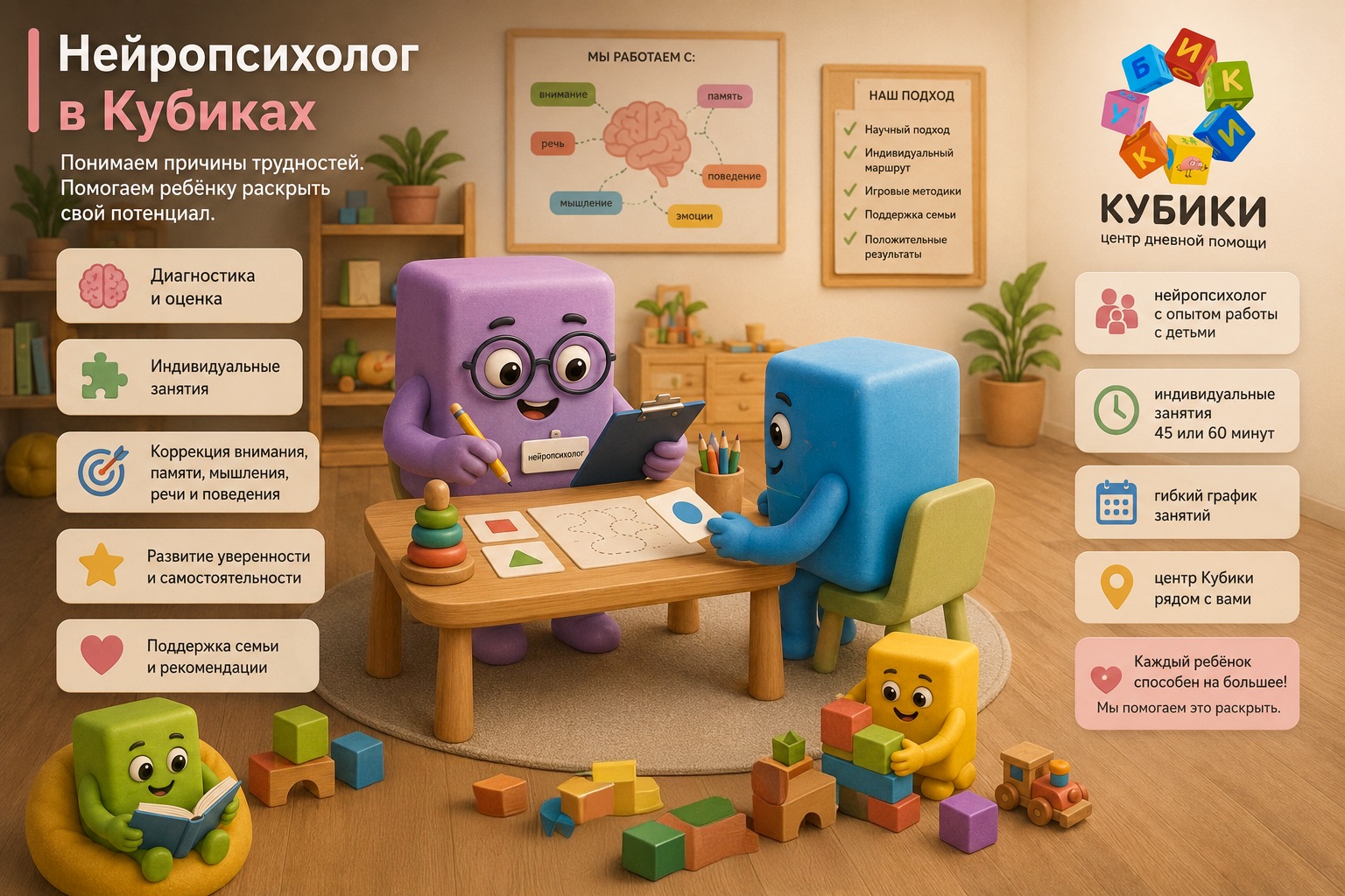 Кубики — центр дневной помощи