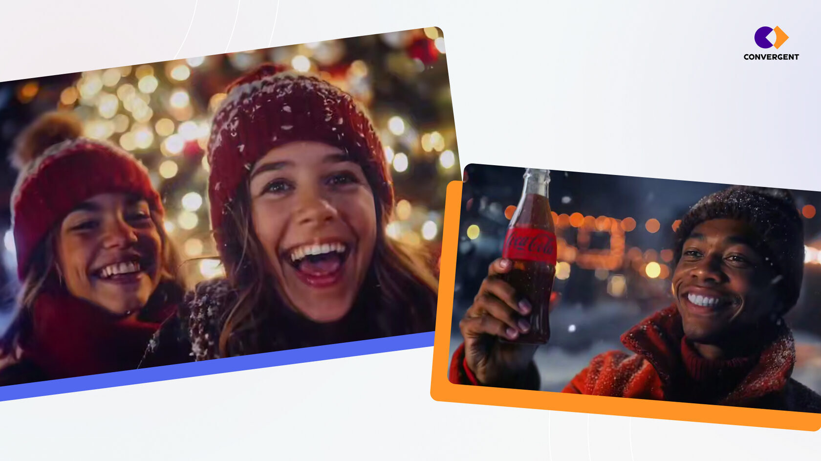 Кадры из рекламного ролика Coca-cola, о котором говорится в кейсе