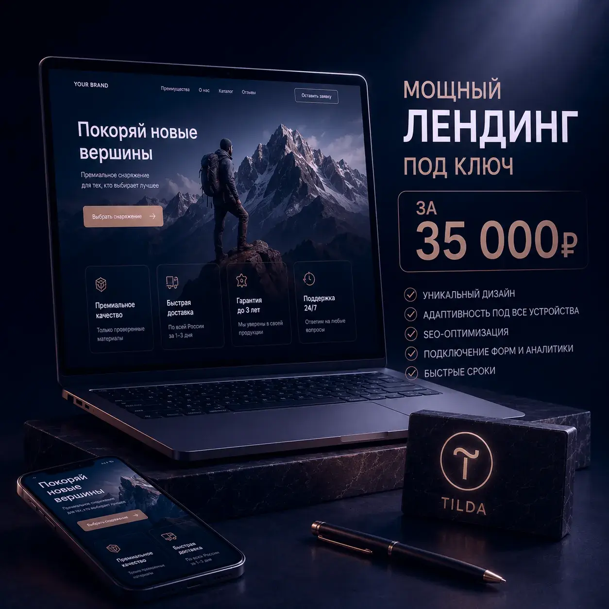 Сайт за 35 000 ₽ под ключ
