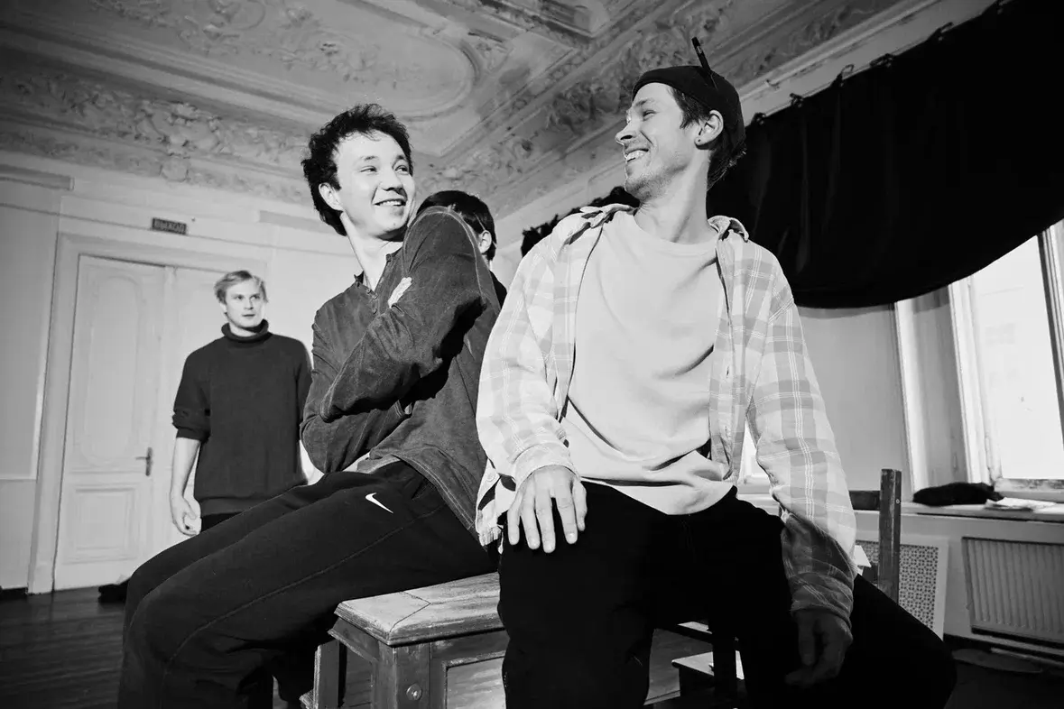 Репетиция постановки «День закрытых дверей» в Театре Наций