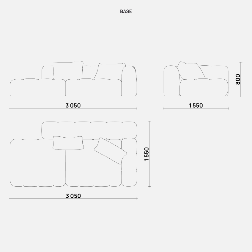 Современный угловой диван Simple Form в черном цвете с мягкой обивкой и квадратной стежкой, идеально подходящий для уютного интерьера