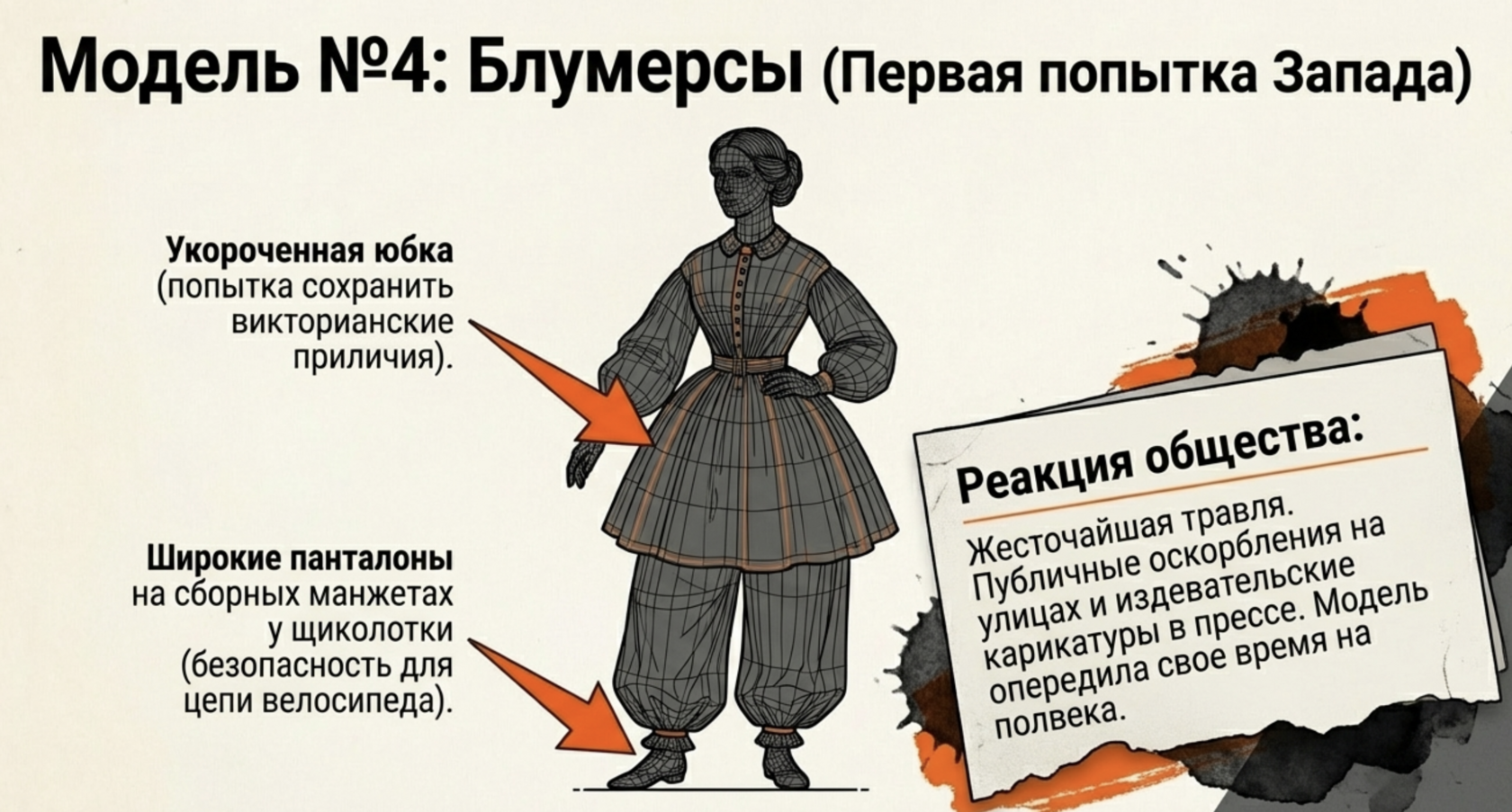 Эволюция моделей брюк - блумерсы