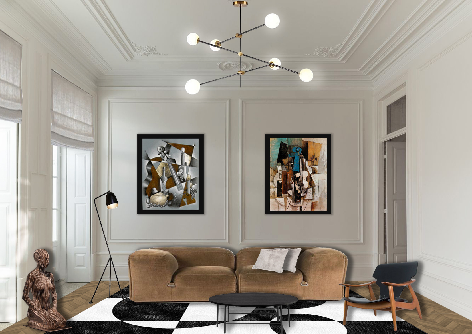 коллаж гостинная