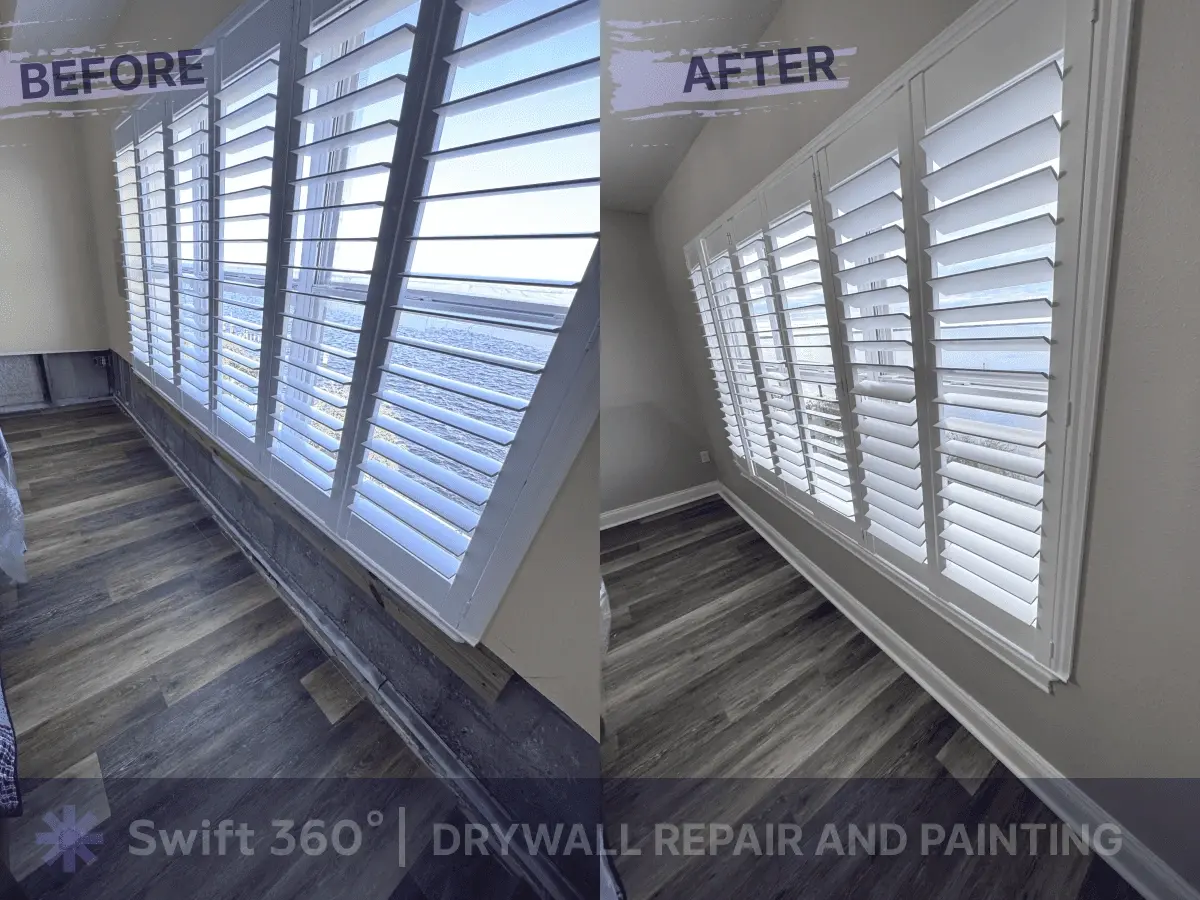 Swift360 - Handyman Orlando - Result job - Drywall Repair and Painting - Before and After