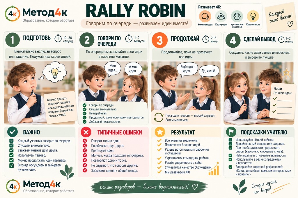 Памятка Rally Robin — Метод4к