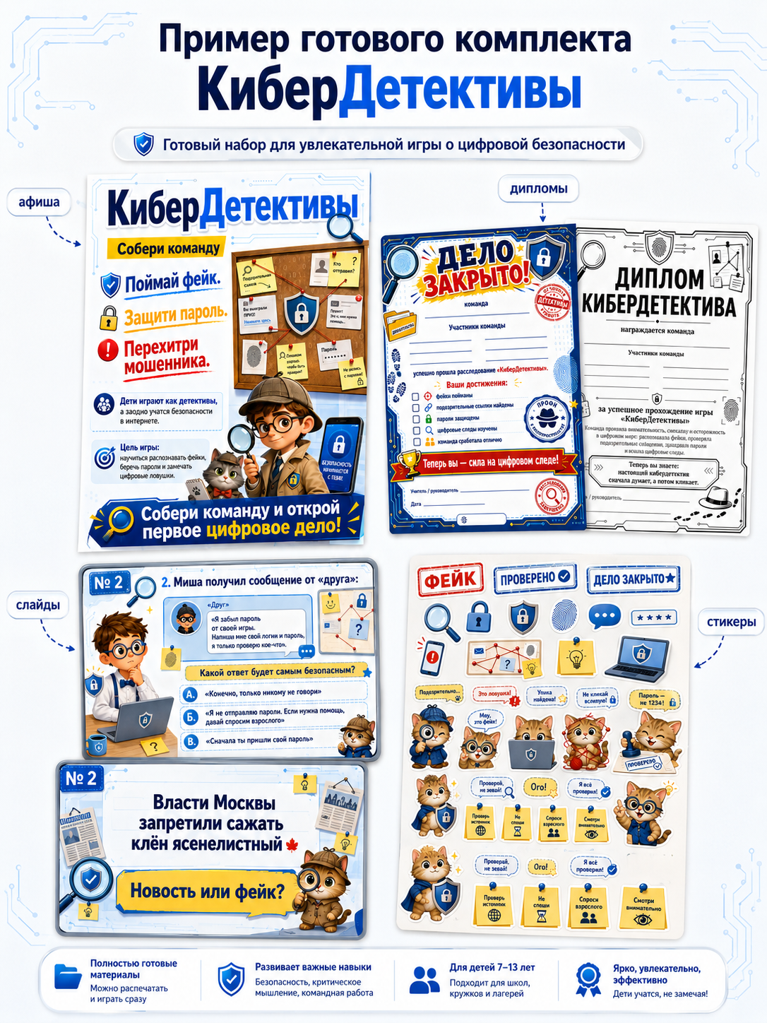 Что входит в игру КиберДетективы