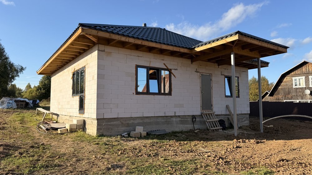 Дом из газоблока до отделки фасада, Калужская область