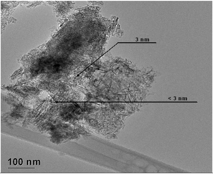 Микроскопическая фото свежего катализатора с платиновыми центрами 