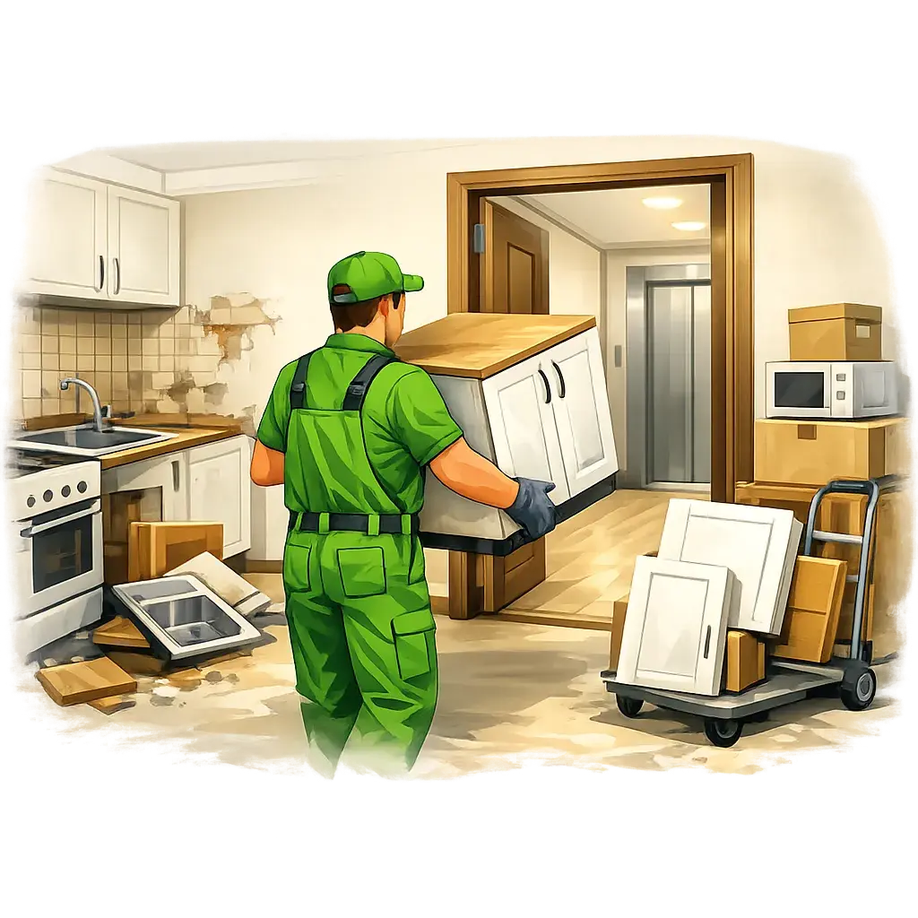 вывоз и разбор кухни