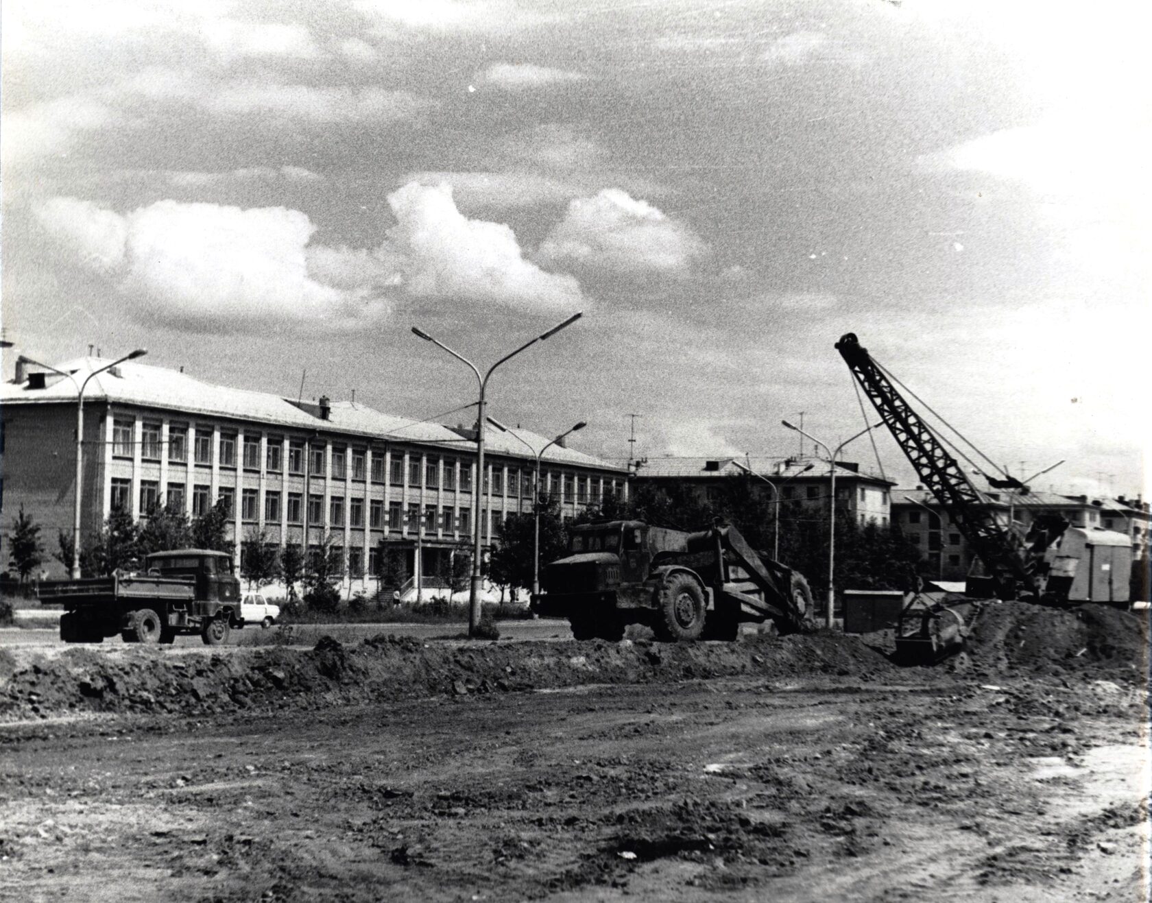 Синарский район. Идет строительство района. Автор фото В.П. Шевалев. 1970-е гг.