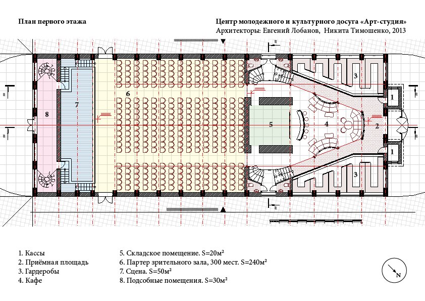 Зал ширина