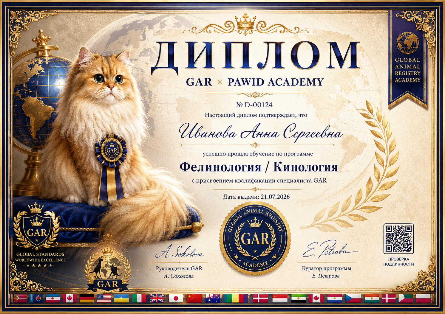 GAR PROFI FELINOLOGY — обучение на фелинолога