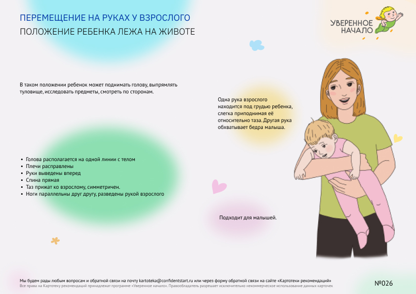 Положение детского отделения. Положение ребенка лицом к миру.