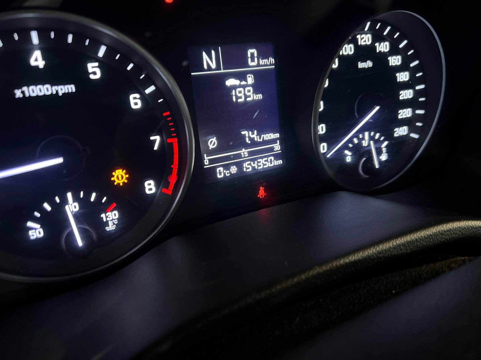 Пробег Hyundai Elantra 154350 км