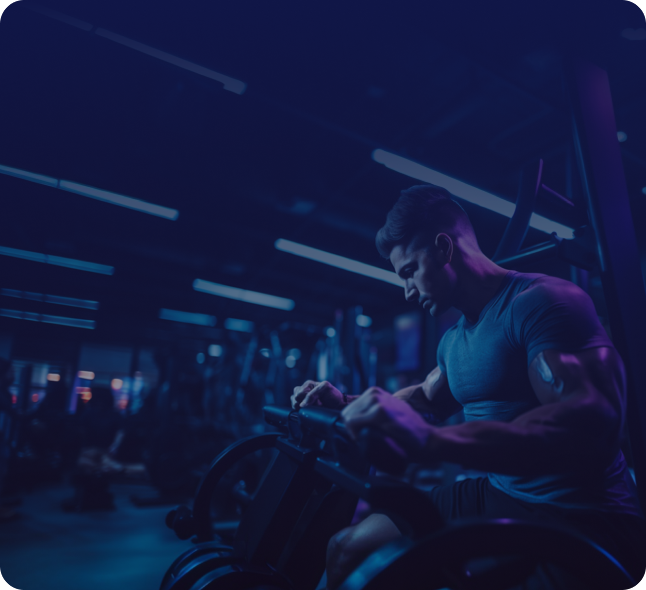 Спортсмен в тренажерном зале