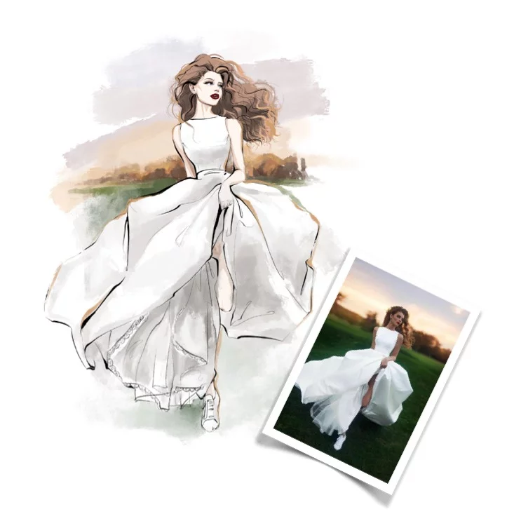 Свадебный скетч Wedding sketch