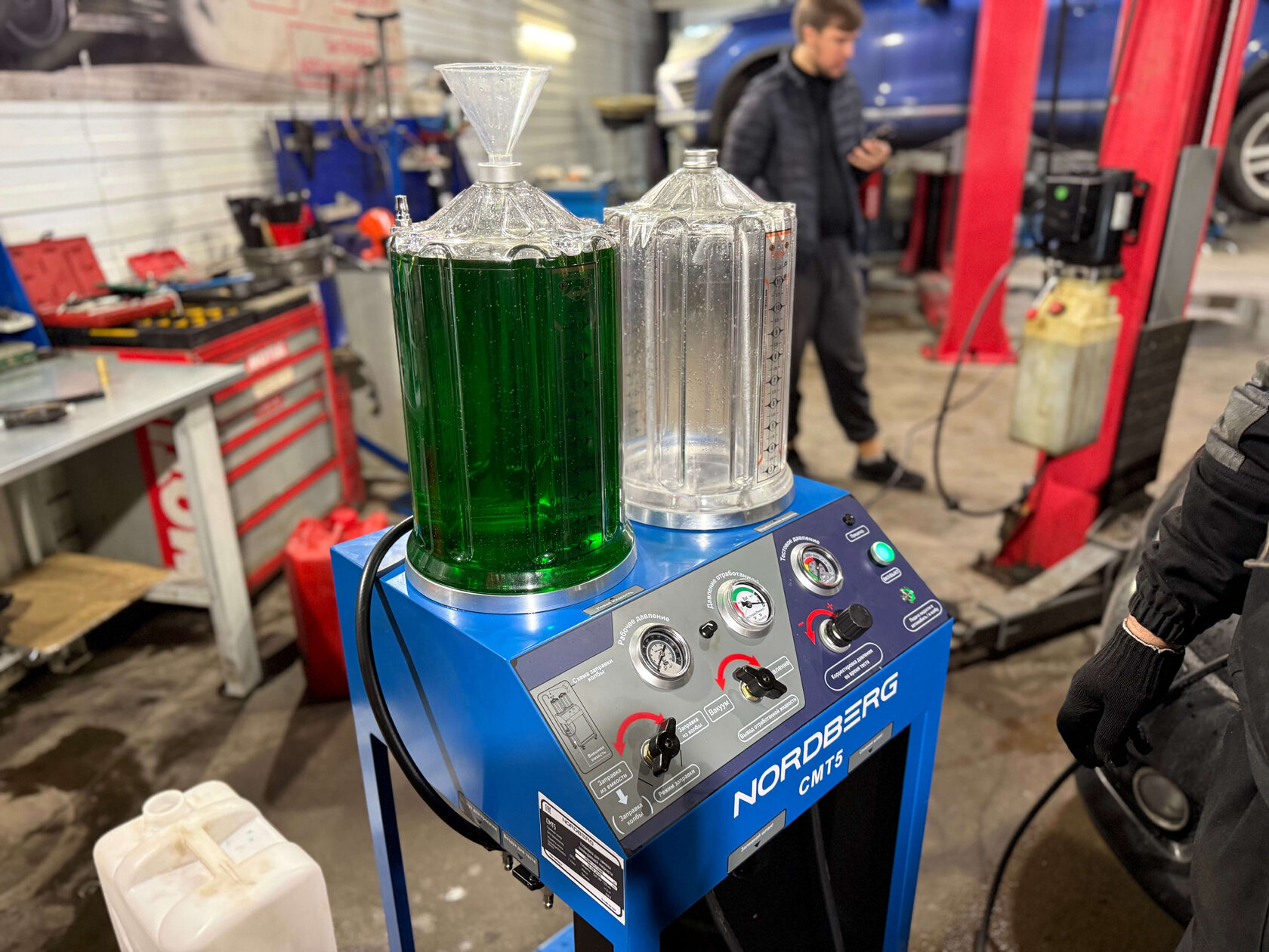 Процесс аппаратной замены антифриза на установке